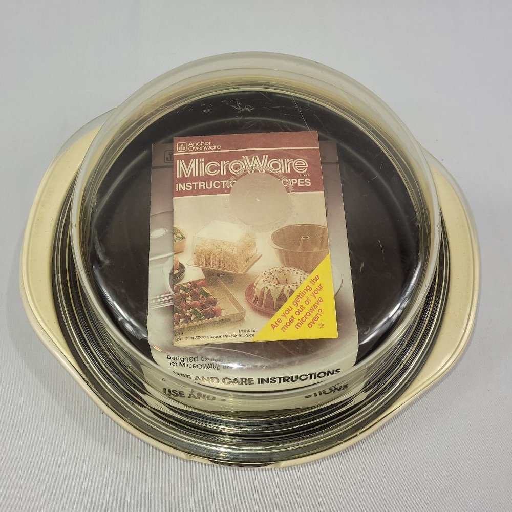MicroWare Vintage Microwave Oven Browning Skillet by Anchor Ovenware